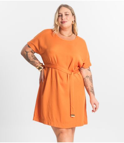 Vestido Curto Secret Glam Laranja