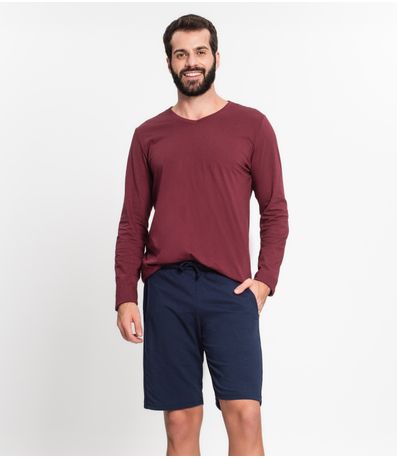 Bermuda Moletom Masculina Kohmar Azul