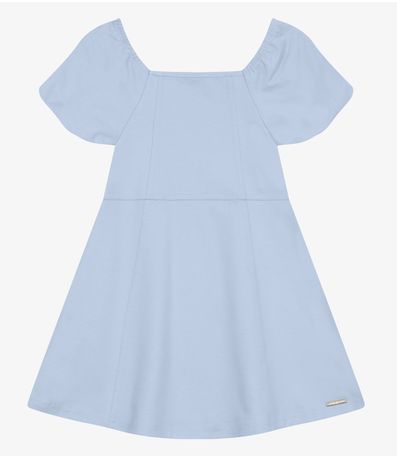 Vestido Infantil em Moletinho Denim Trick Nick Azul