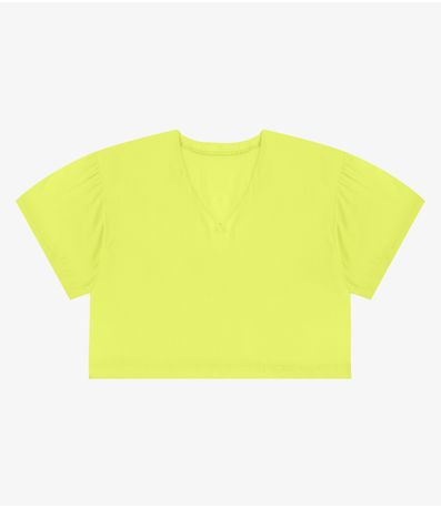 Blusa Feminina Tecido em Viscose Infinita Cor Amarelo