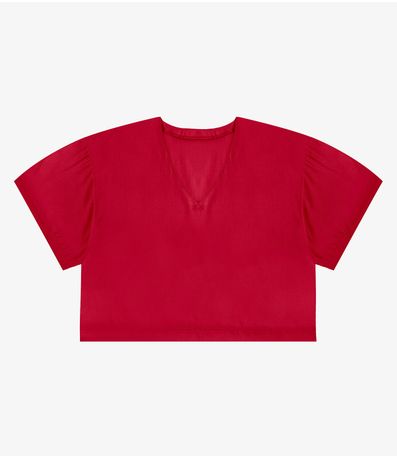 Blusa Feminina Tecido em Viscose Infinita Cor Vermelho