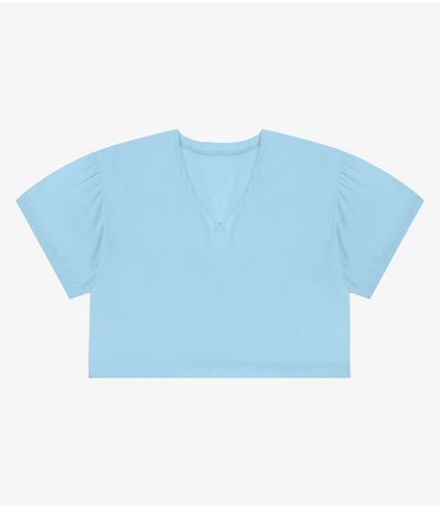 Blusa Feminina Tecido em Viscose Infinita Cor Azul