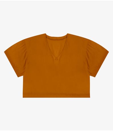 Blusa Feminina Tecido em Viscose Infinita Cor Marrom