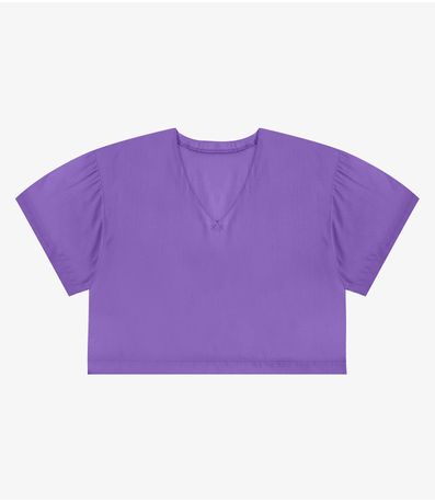 Blusa Feminina Tecido em Viscose Infinita Cor Roxo