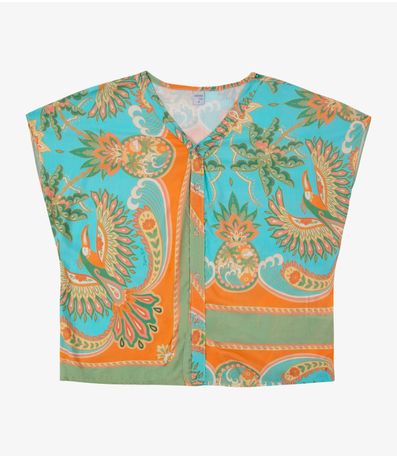 Blusa Feminina Estampada Infinita Cor Verde