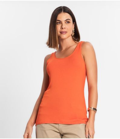Regata Feminina Básica em Viscotorcion Rovitex Laranja