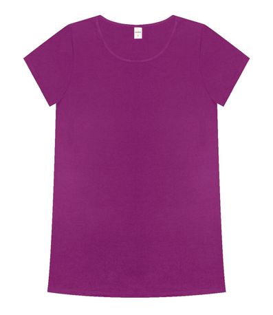 Blusa Básica Alongada Feminina Rovitex Roxo