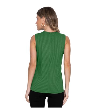 Regata Feminina Ribana Canelada Rovitex Verde