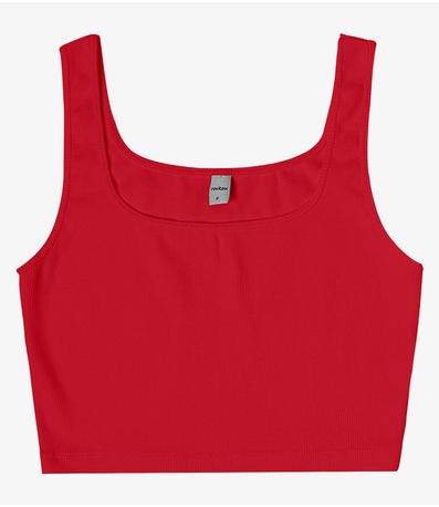 Top Básico Feminino em Ribana Rovitex Vermelho
