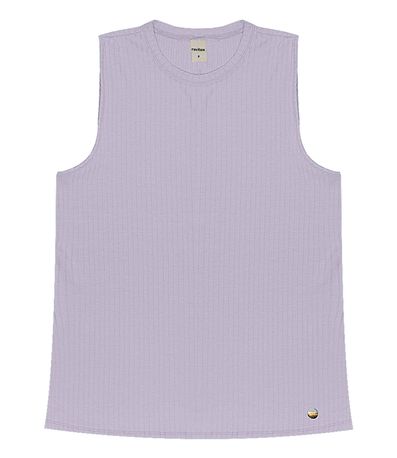 Regata Feminina Ribana Canelada Rovitex Roxo