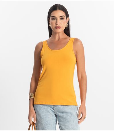 Regata Feminina Básica em Viscotorcion Rovitex Amarelo