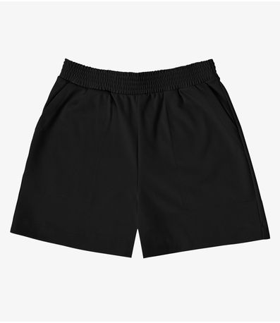 Shorts Feminino em Ponto Roma Rovitex Preto