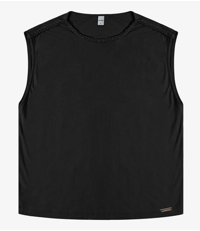 Blusa Feminina em Visco Creponada Rovitex Preto