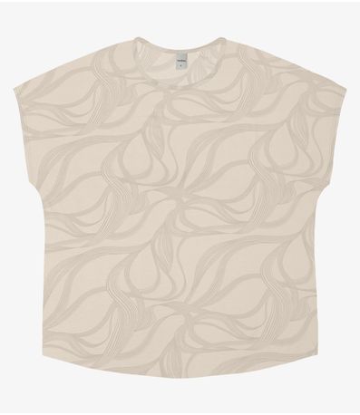 Blusa Feminina em Viscotorcion Rovitex Bege