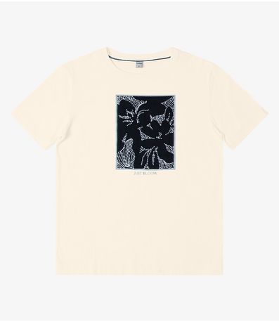 Camiseta T-Shirt em Meia Malha Rovitex Bege