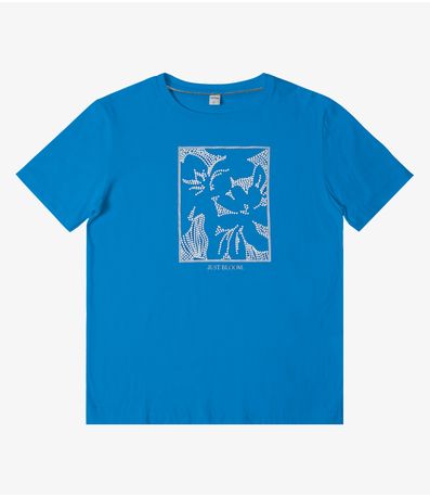 Camiseta T-Shirt em Meia Malha Rovitex Azul