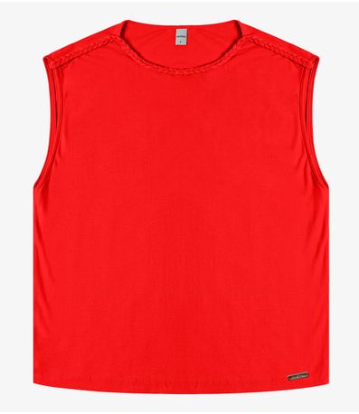 Blusa Feminina em Visco Creponada Rovitex Laranja