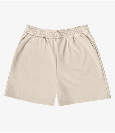 Shorts Feminino em Ponto Roma Rovitex Bege