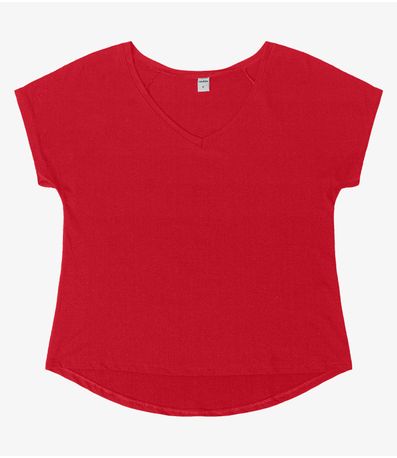Blusa Feminina Viscotorcion Rovitex Vermelho