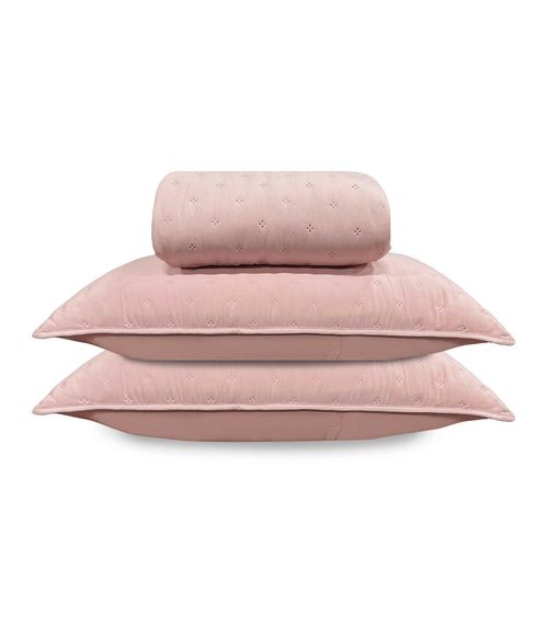 Cobre Leito Casal Soft Dream Vivaldi Rosa