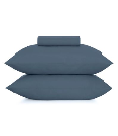 Jogo De Cama Simples Casal Liso Altenburg Azul