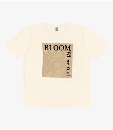 T- Shirt Feminina em Meia Malha Rovitex Bege