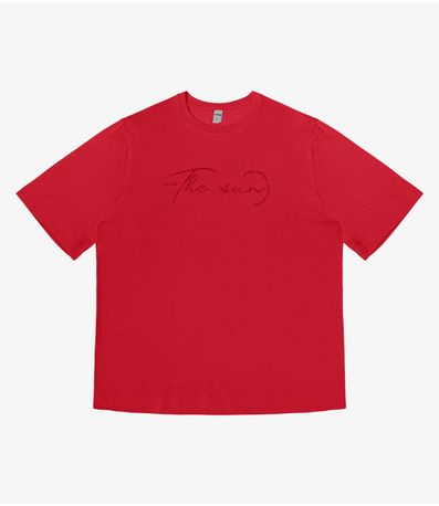 Blusa Feminina Manga Curta Visco Tricot Rovitex Vermelho