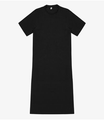 Vestido Feminino Midi em Twill Cey Rovitex Preto