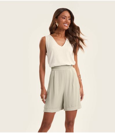 Regata Feminina Listarda Lurex Rovitex Bege