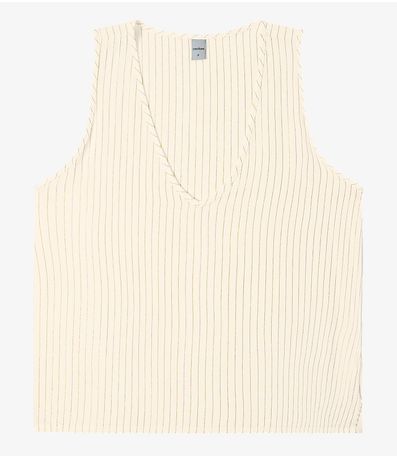 Regata Feminina Listarda Lurex Rovitex Bege