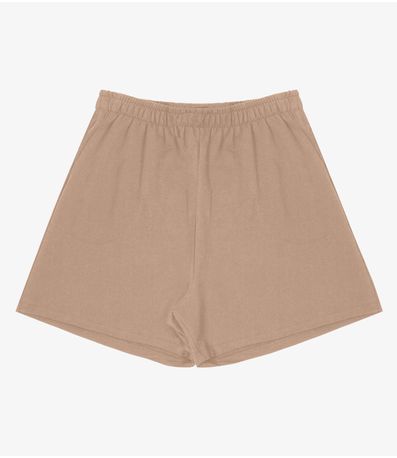 Shorts Moletinho Basic Rovitex Marrom