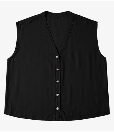 Camisa Feminina Viscose Sarjada Pesada Rovitex Preto