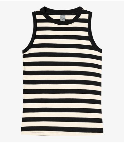 Regata Feminina em Ribana de Viscose Rovitex Preto
