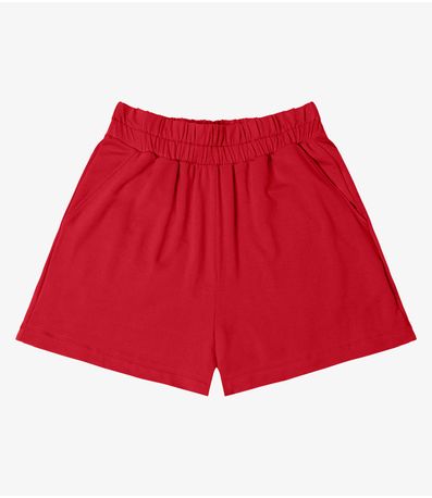 Shorts Feminino Molecotton de Vicose Rovitex Vermelho
