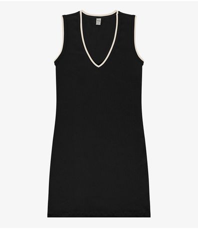 Vestido Curto em Ribana Rovitex Preto