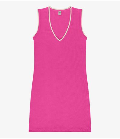Vestido Curto em Ribana Rovitex Rosa