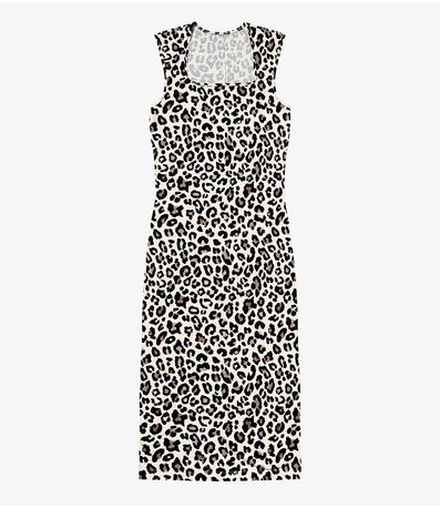 Vestido Midi Feminino em Cotton Leve Rovitex Bege