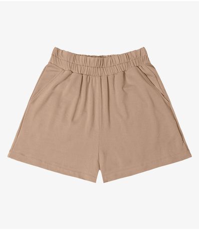Shorts Feminino Molecotton de Vicose Rovitex Marrom