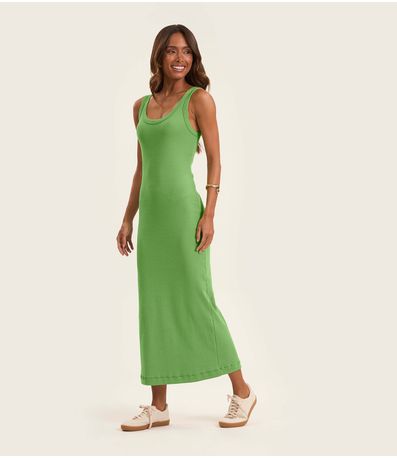 Vestido Longo em Ribana Rovitex Verde