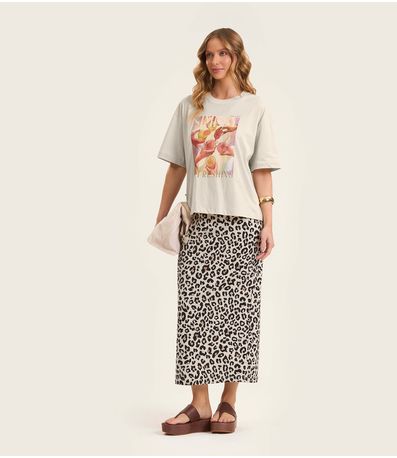 Camiseta Feminina em Meia Malha Rovitex Bege