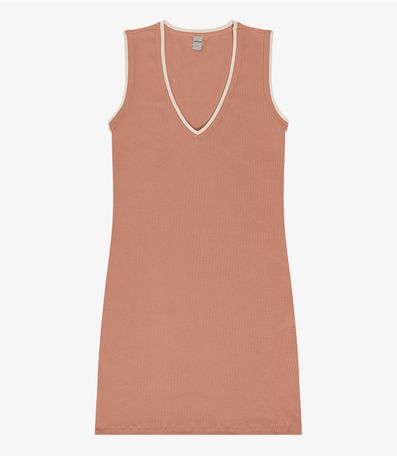 Vestido Curto em Ribana Rovitex Marrom