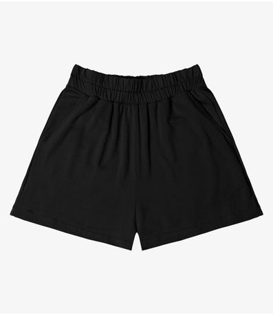 Shorts Feminino Molecotton de Vicose Rovitex Preto