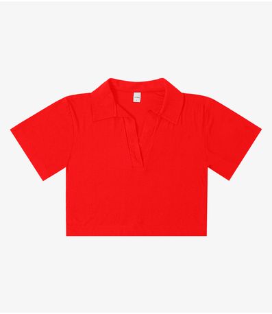 Blusa Feminina Manga Curta em Visco Rovitex Laranja