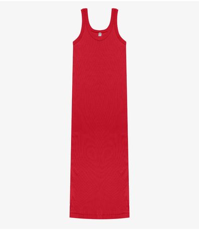 Vestido Longo em Ribana Rovitex Vermelho