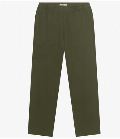Calça Feminina Plus Size Em Molecotton Secret Glam Verde