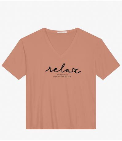Blusa Feminina Manga Curta Secret Glam Marrom