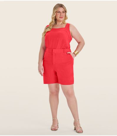 Regata Feminina Plus Size Secret Glam Laranja