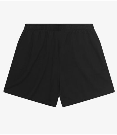 Shorts Feminino Plus Size Com Bolsos Secret Glam Preto