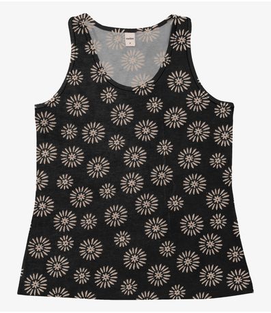 Regata Feminina Estampada Rovitex Preto