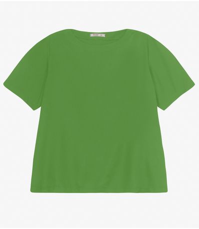 Blusa Manga Curta Feminina Plus Size Secret Glam Verde
